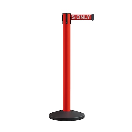 Stanchion Belt Barrier Red Post 16ft.Red Auth...Belt